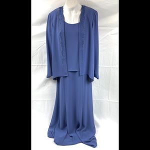 Ursula by Switzerland RN69669 Blue Mother of The Bride Dress Vintage.